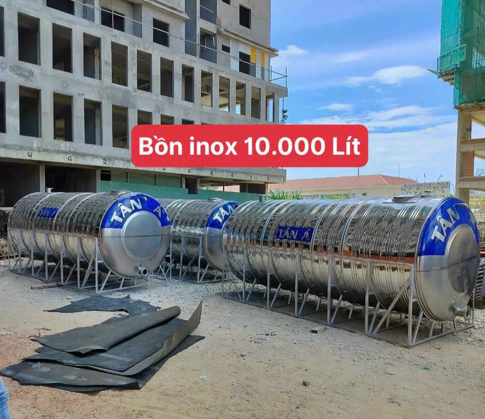 Bồn inox 10000 lít công nghiệp tân á giao hàng miễn phí Toàn Quốc